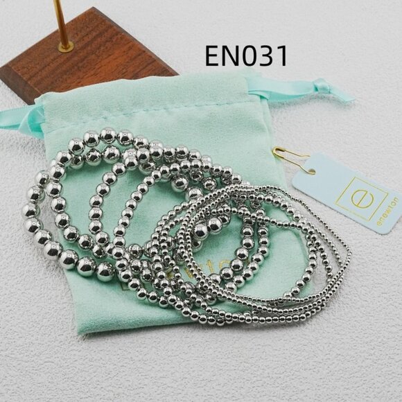 Enewton Platinum Bead Eight-Piece Bracelet Set - Picture 2 of 3